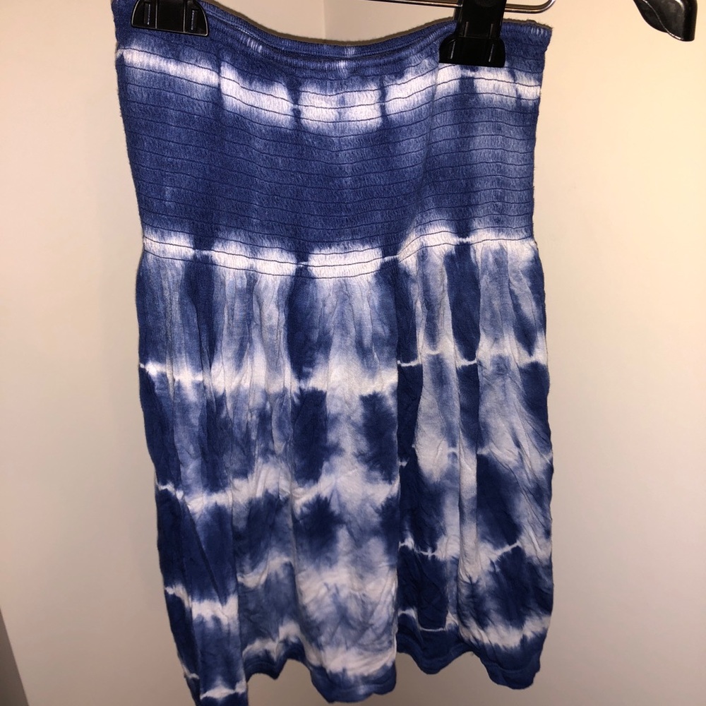 Forever 21 LOVE H81 blue tie dye mini dress